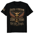Patriotic Cross Patriot T-Shirt - Faith and Freedom Celebration Gift