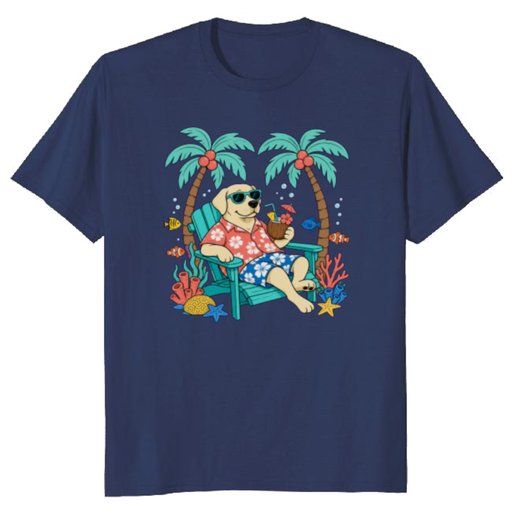 Retro Labrador T-Shirt - Summer Gift for Dog Lovers