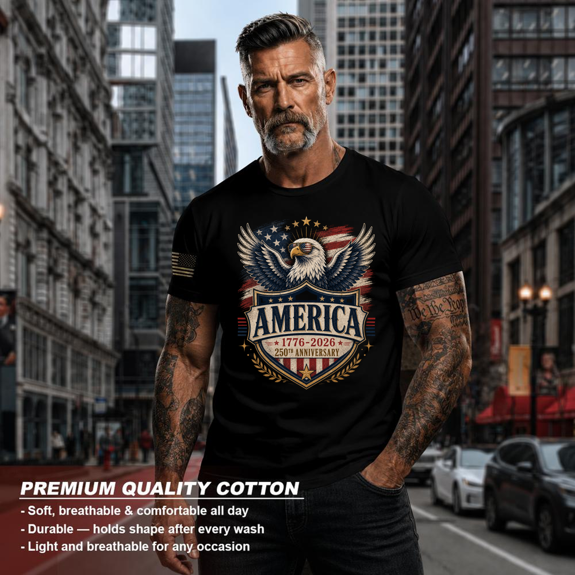 Cool Eagles Patriot T-Shirt - Independence Day Gift