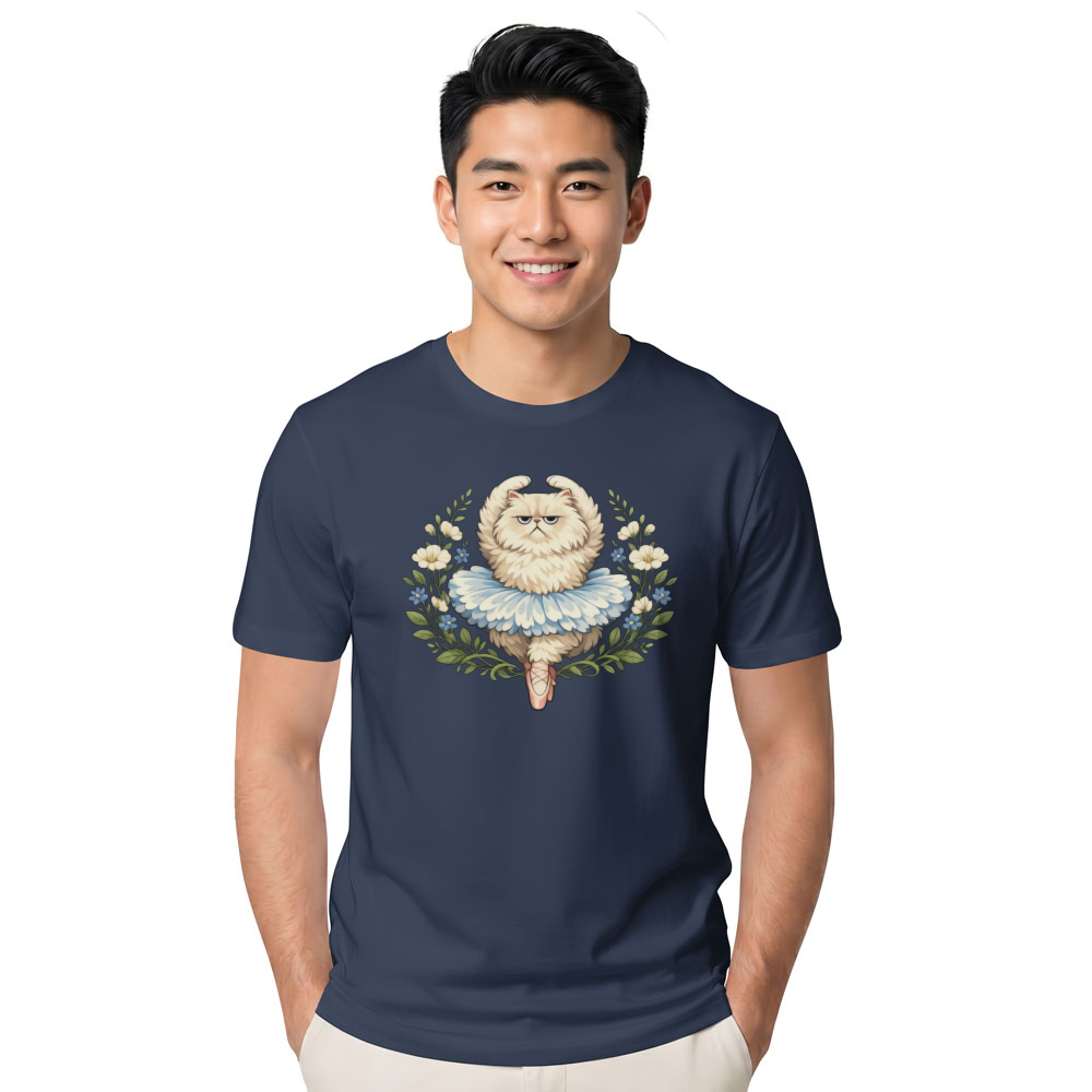 Fluffy Persian Cat T-Shirt - Sarcastic Cottagecore Ballet Gift for Cat Lovers