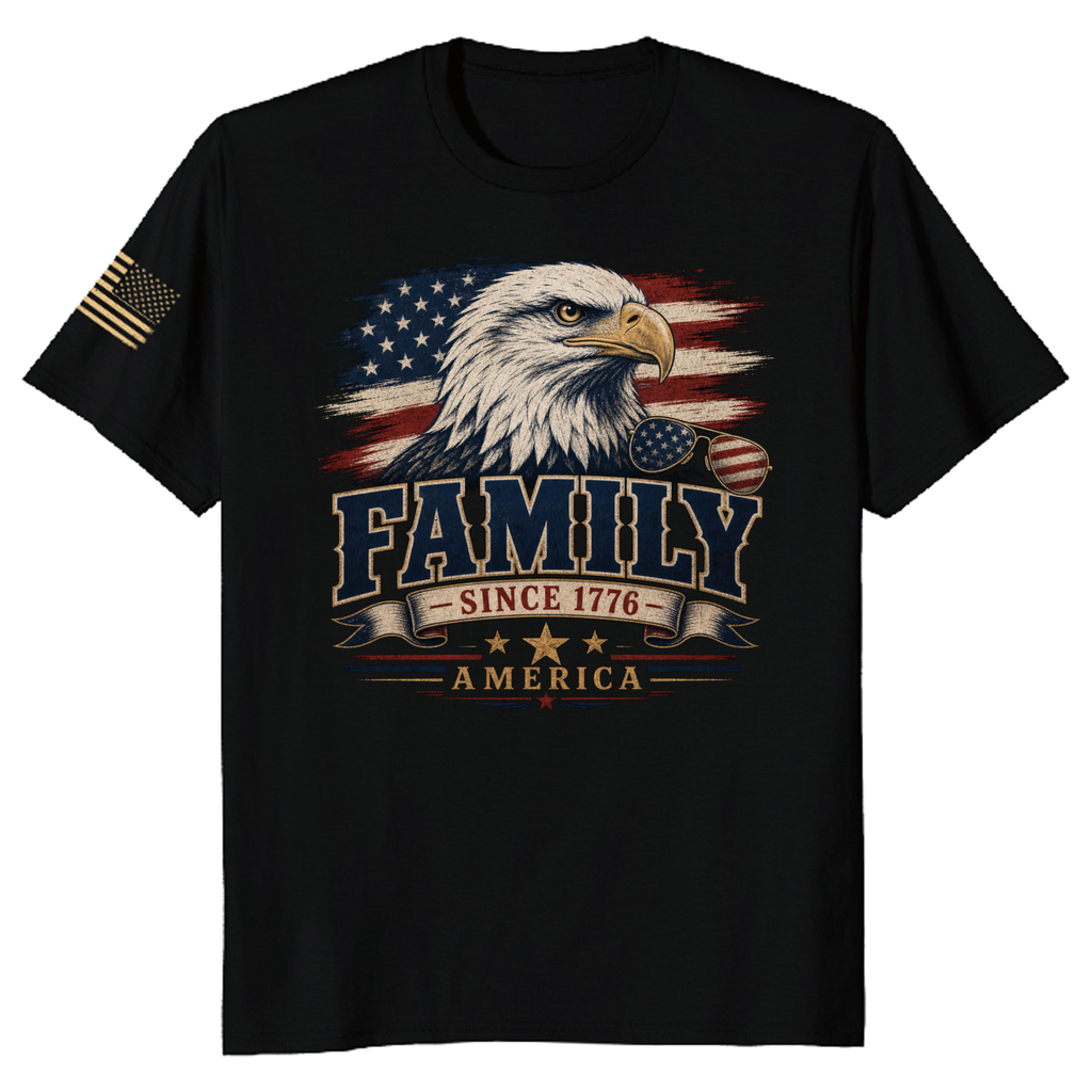 Patriotic Eagle Graphic T-Shirt - Independence Day Gift