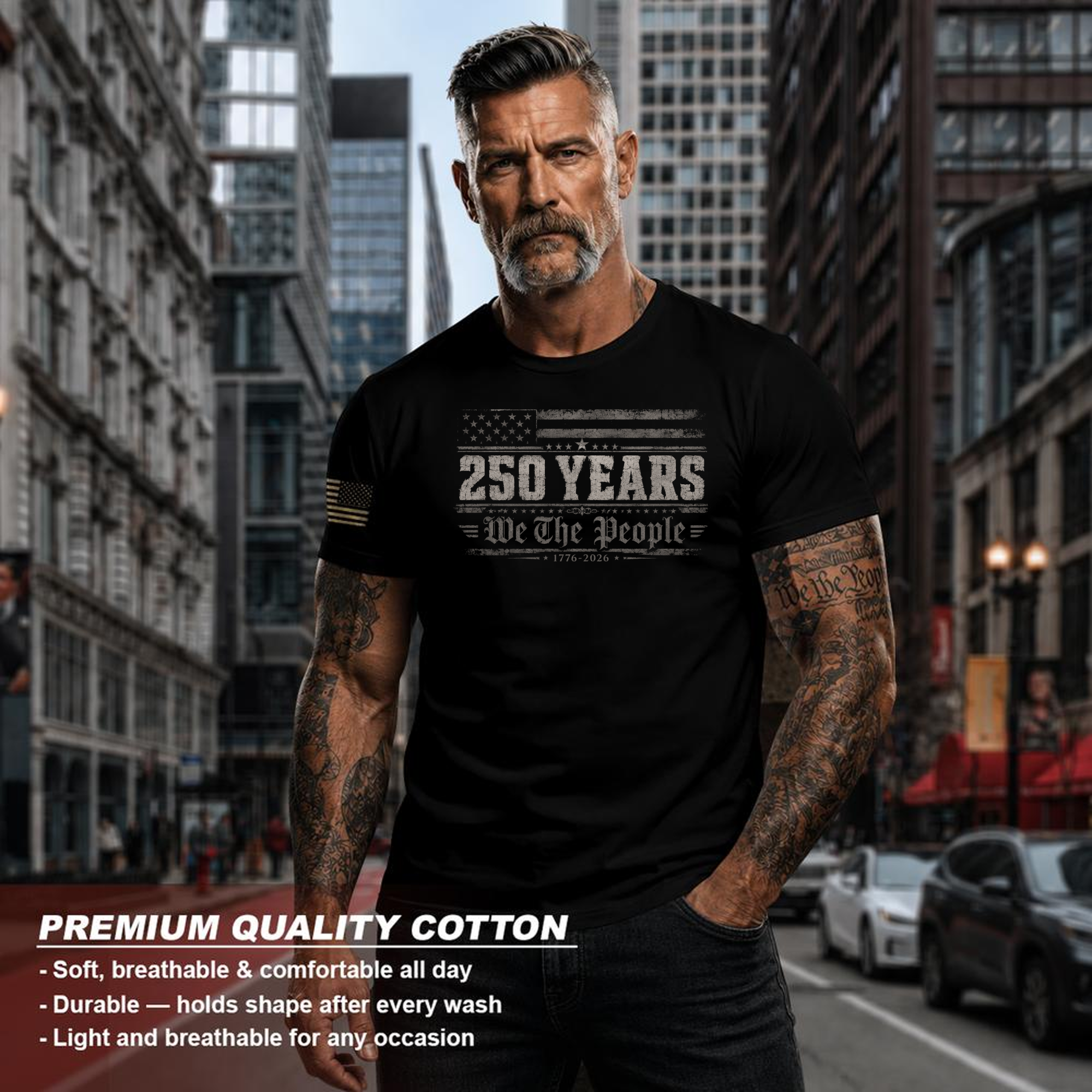 Patriotic American Heritage Patriot T-Shirt - Independence Day Gift