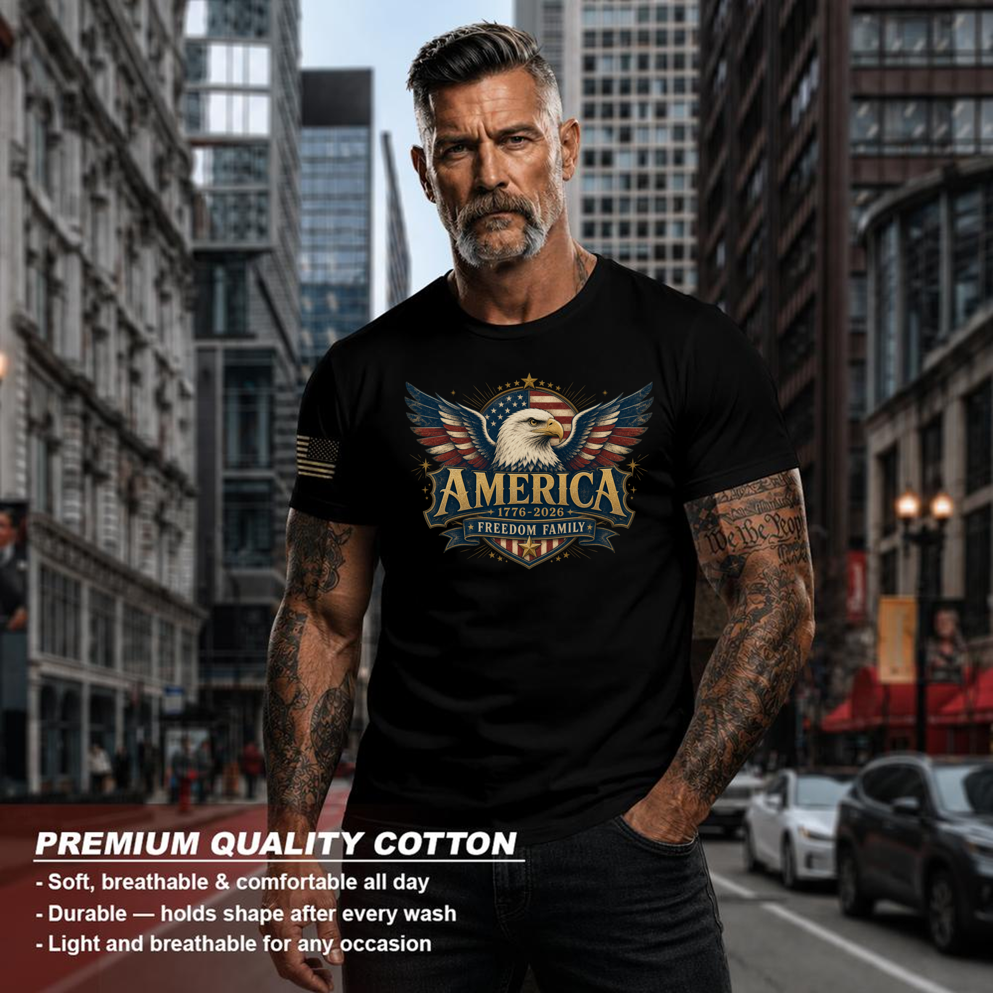 Patriotic Eagle Patriot T-Shirt - Independence Day Celebration Shirt