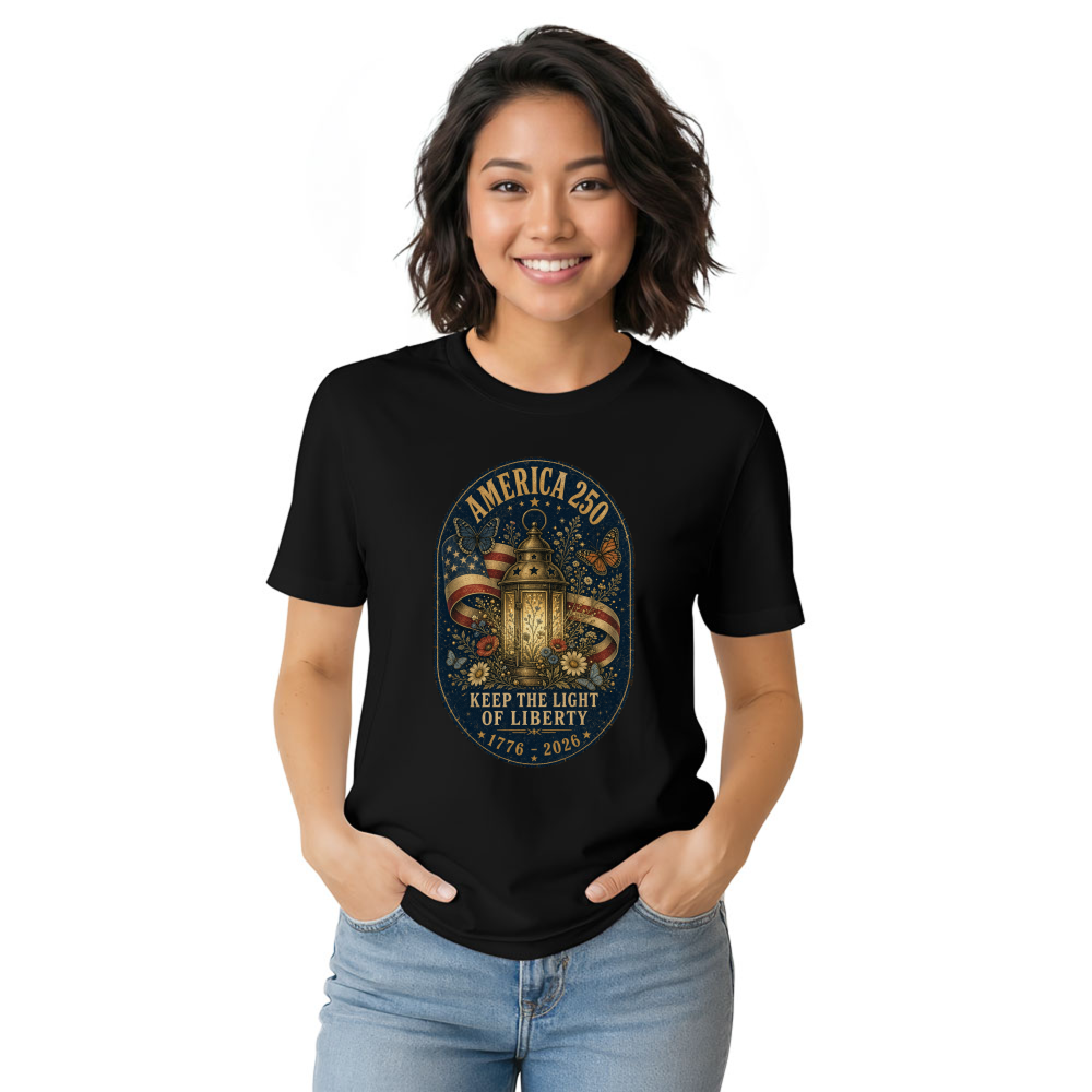 Patriotic 250 Years of Freedom Floral T-Shirt - 250th Anniversary Gift