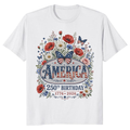 Patriotic 250 Years of Freedom Floral T-Shirt - Gift for Independence Day