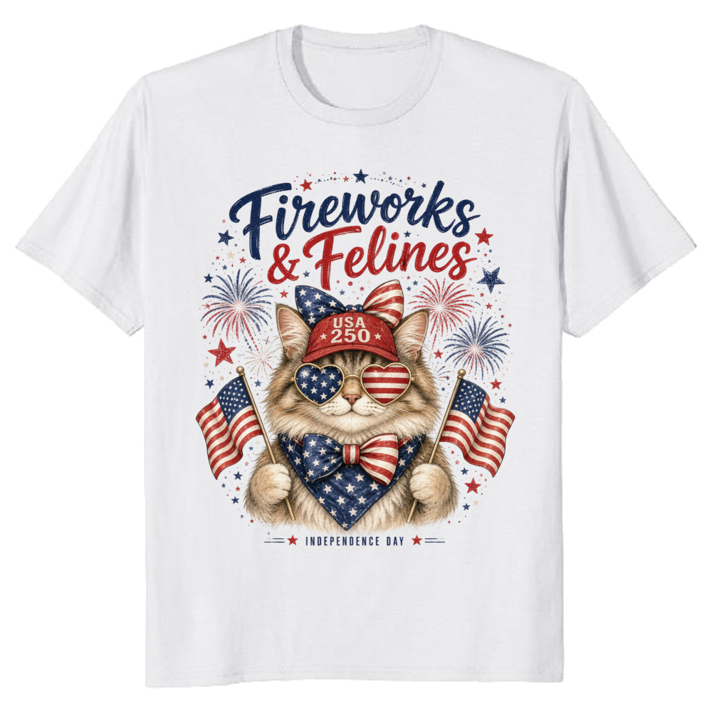 Patriotic Cat T-Shirt - Gift for Cat Lovers