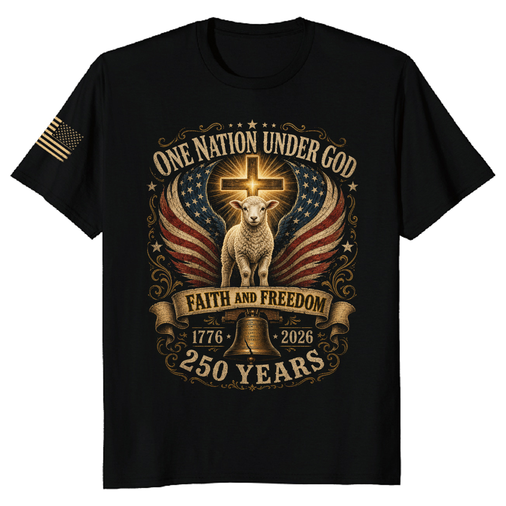 Patriotic Cross Patriot T-Shirt - Independence Day Faith Gift