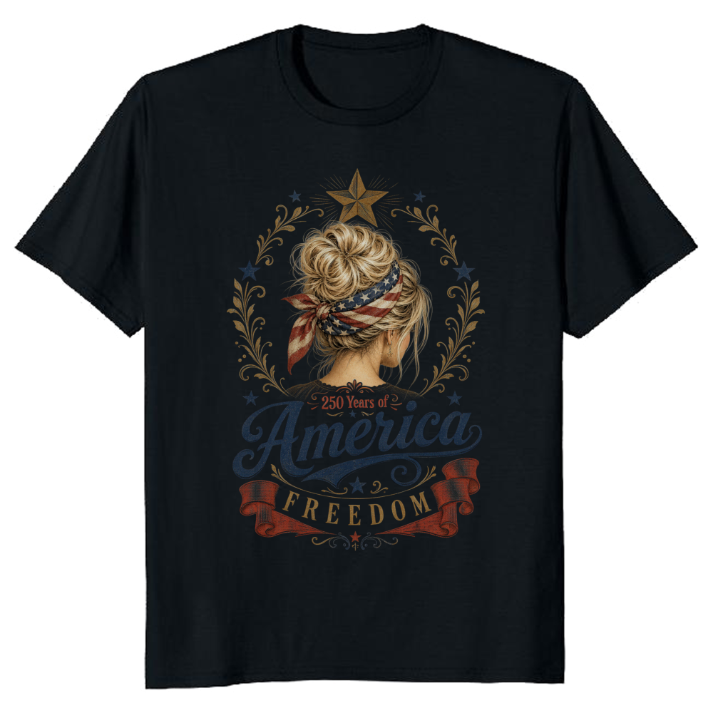 Patriotic Girly T-Shirt - Gift for Patriotic Women