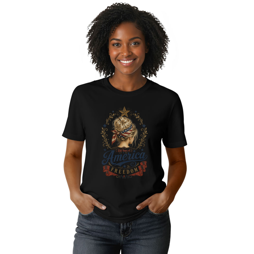 Patriotic Girly T-Shirt - Gift for Patriotic Women