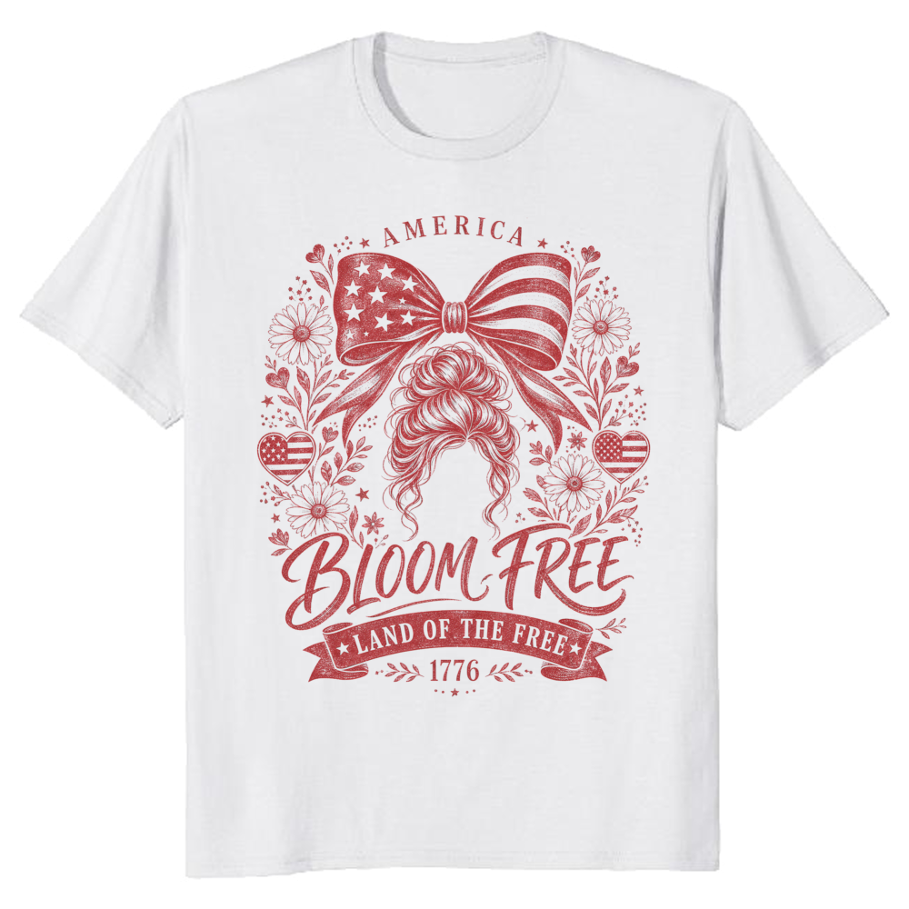 Patriotic Girly T-Shirt - Women's Fourth of July Outfit