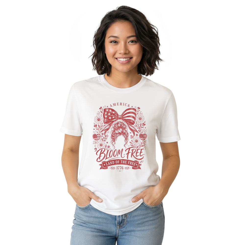 Girly Patriotic Graphic T-Shirt