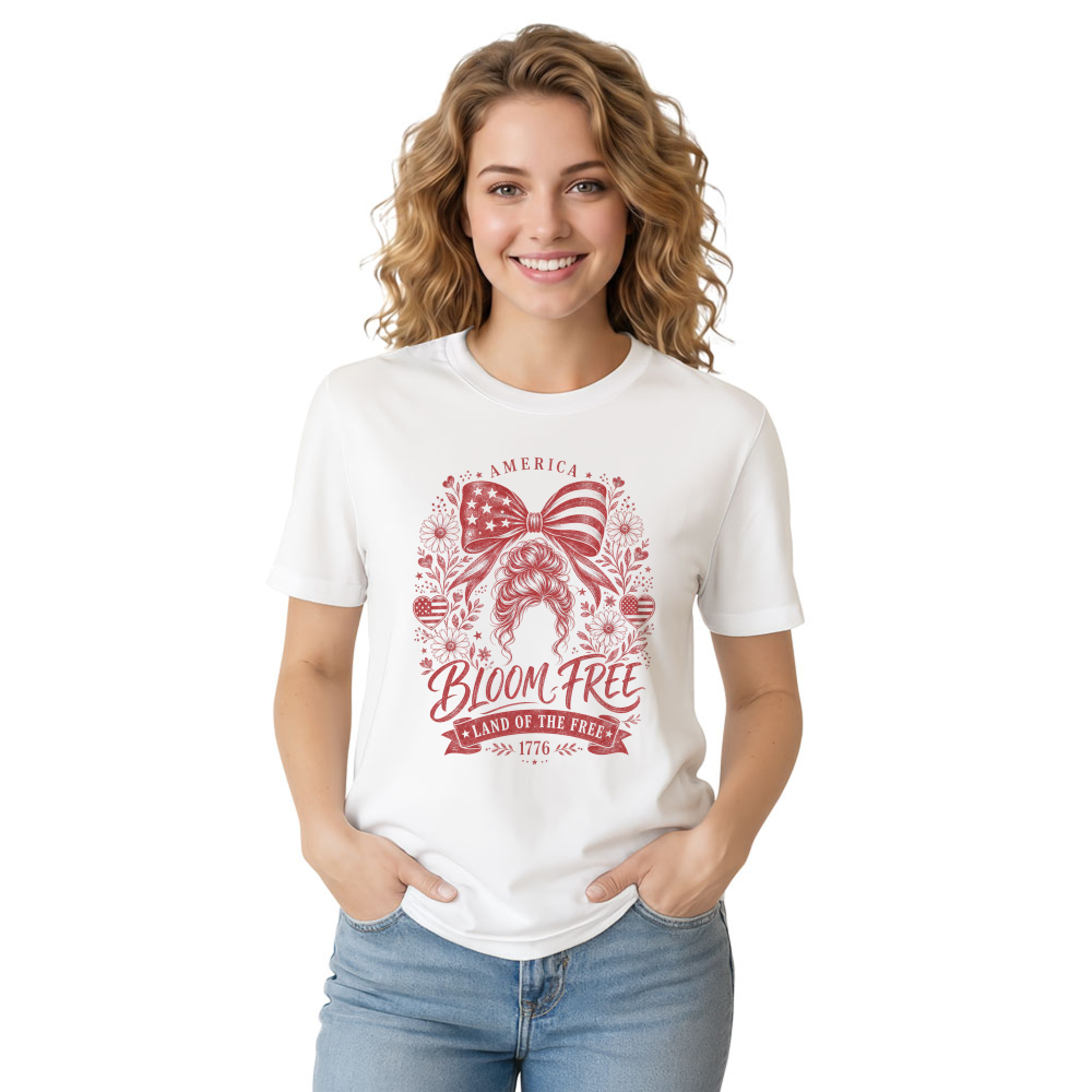 Patriotic Girly T-Shirt - Women's Fourth of July Outfit