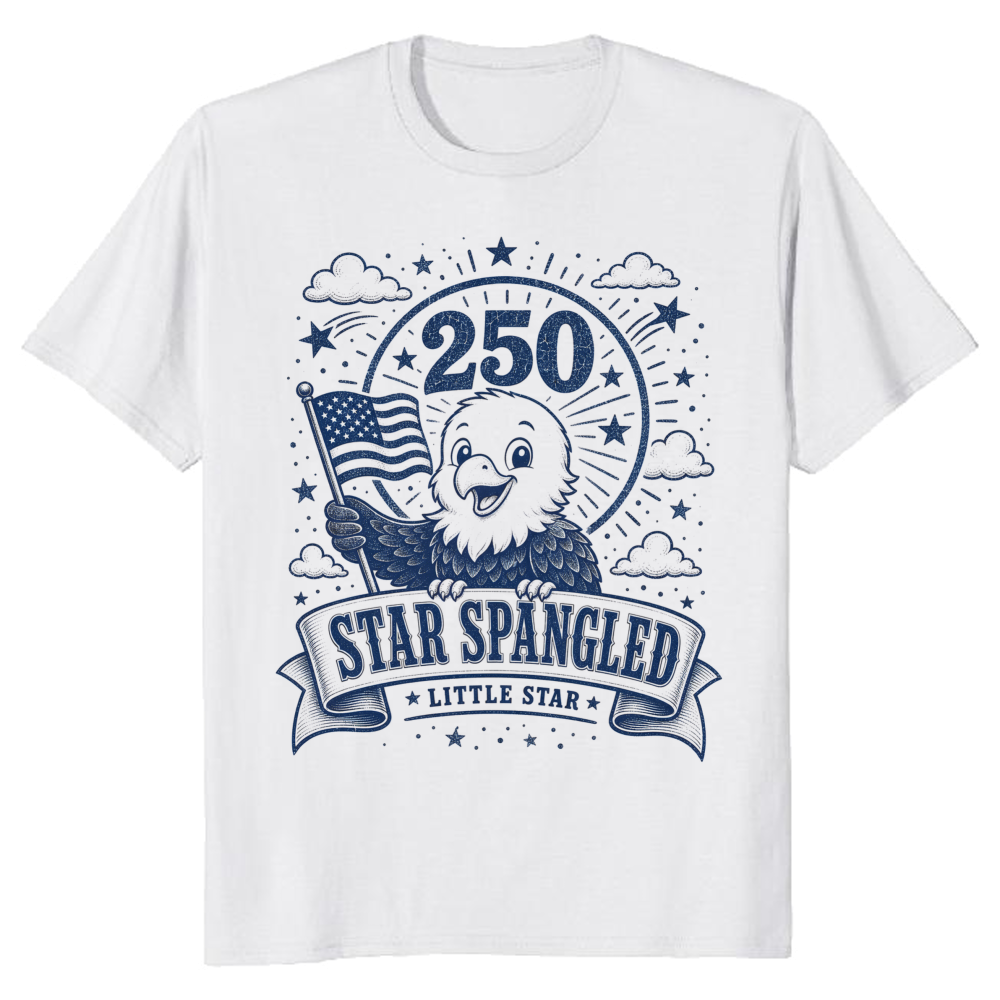 Cute Cartoon Eagles Graphic T-Shirt
