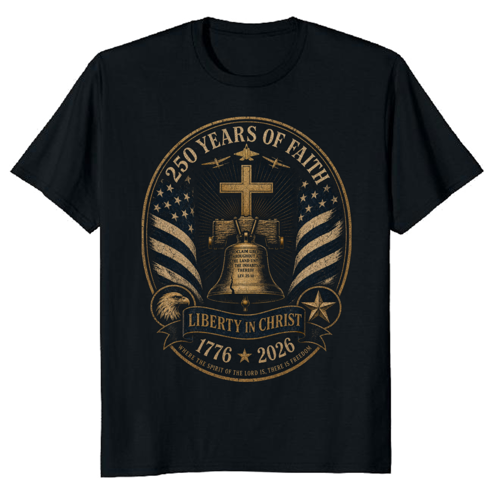 Patriotic Cross T-Shirt - Gift for Christian Americans