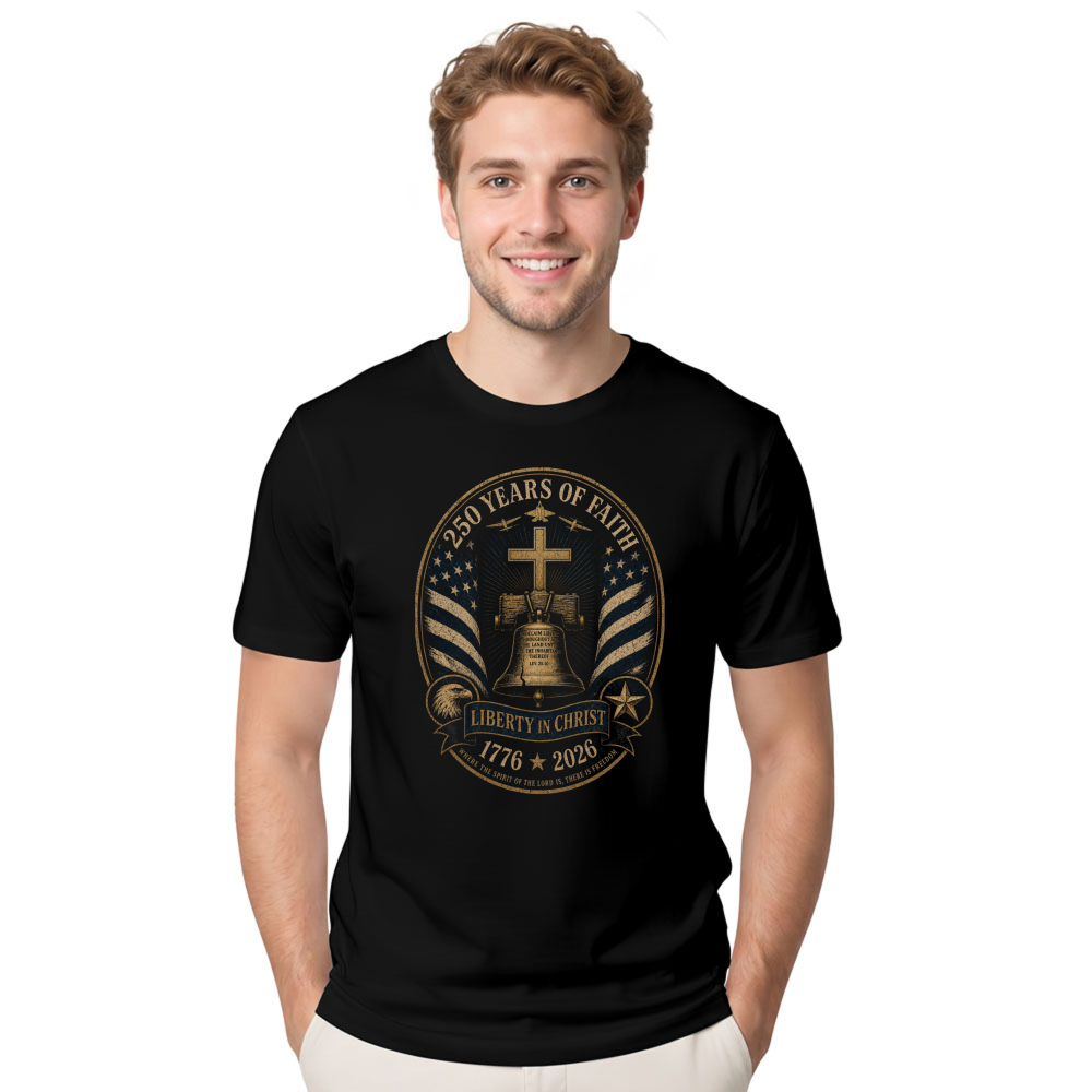 Patriotic Cross T-Shirt - Gift for Christian Americans