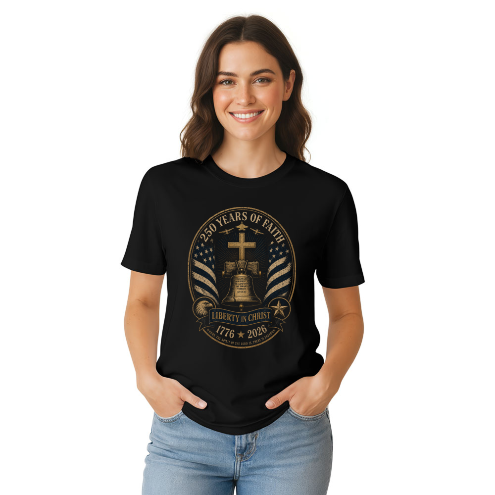 Patriotic Cross T-Shirt - Gift for Christian Americans