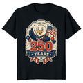 Cute Cartoon Bald Eagle Merica USA 4th Of July American Flag Patriotic Funny 250 Years Still Free Stars Stripes T-Shirt