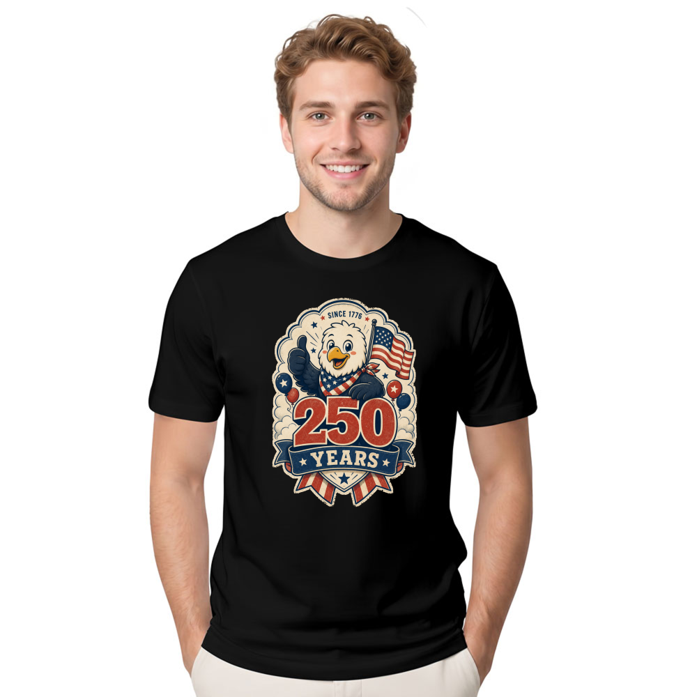 Cute Cartoon Eagles Graphic T-Shirt