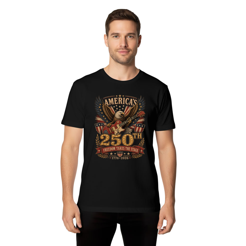 Lincoln Playing Guitar Graphic T-Shirt