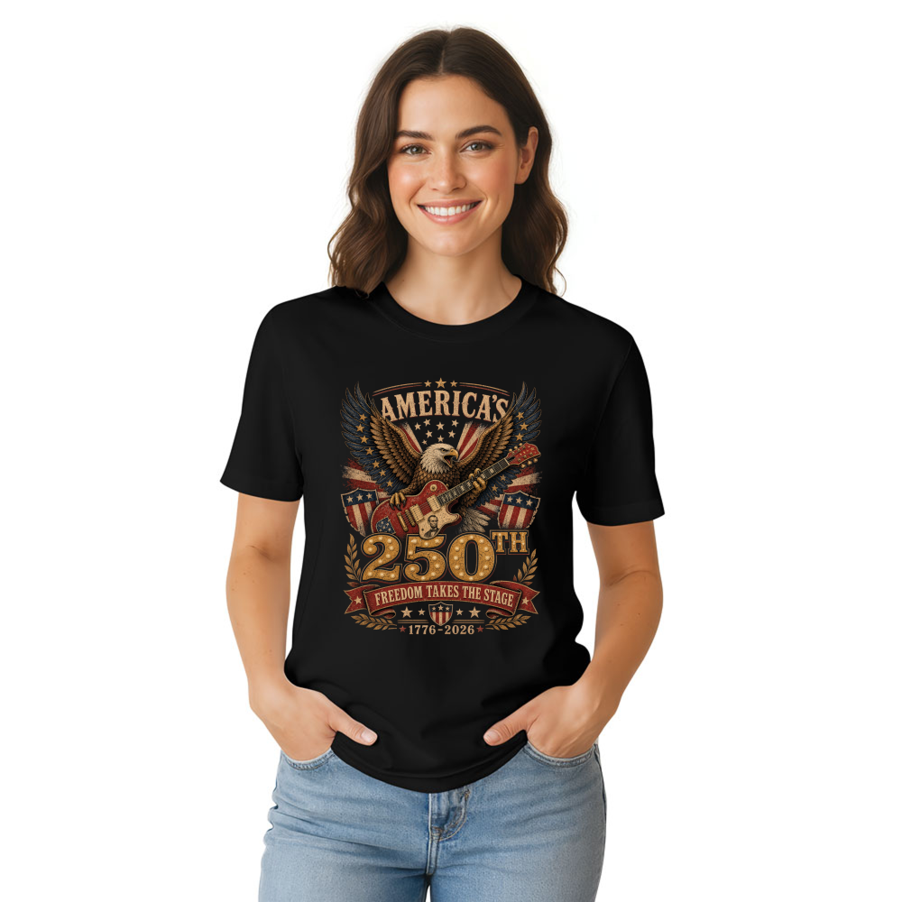 Lincoln Playing Guitar T-Shirt - Gift for Music Lovers