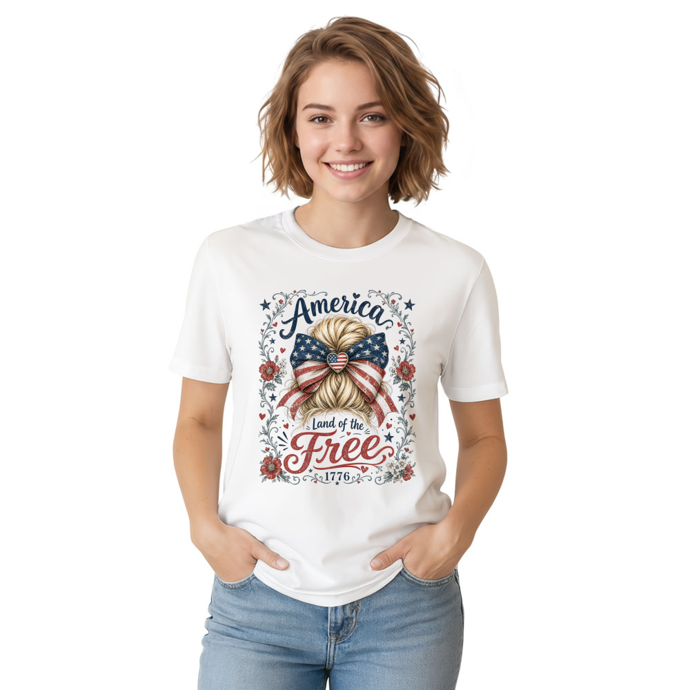 Patriotic Girly T-Shirt - Gift for Patriotic Women