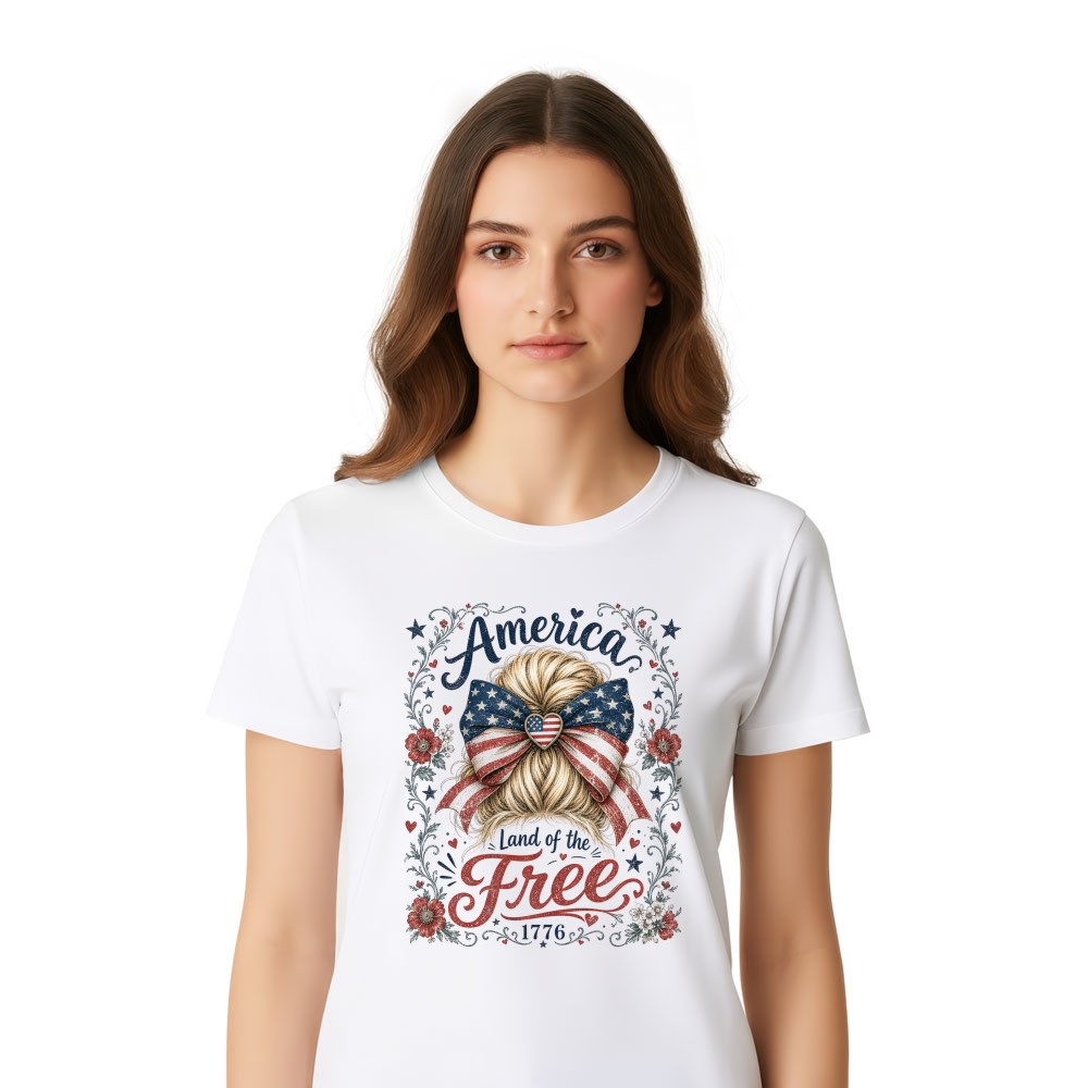 Patriotic Girly T-Shirt - Gift for Patriotic Women