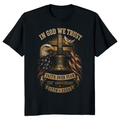 Patriotic Cross T-Shirt - Gift for Faith and USA Pride