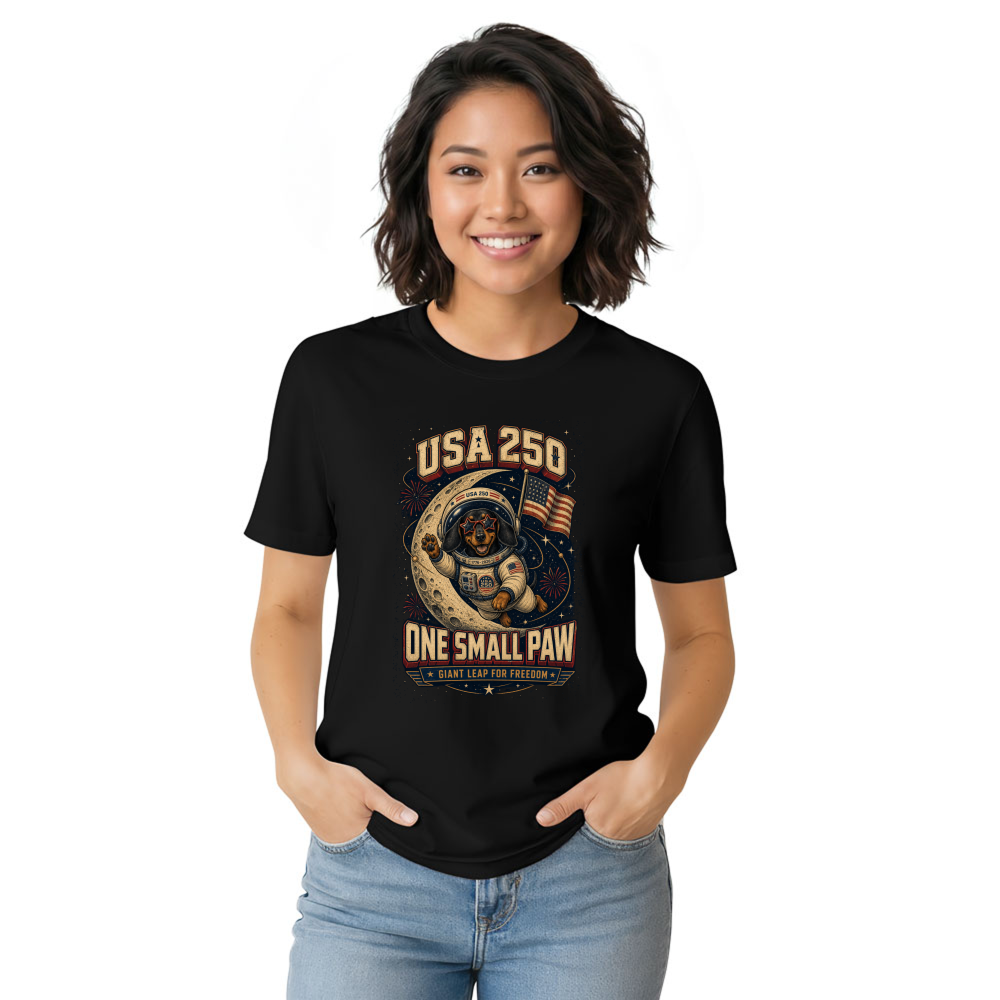 Patriotic Dog Graphic T-Shirt