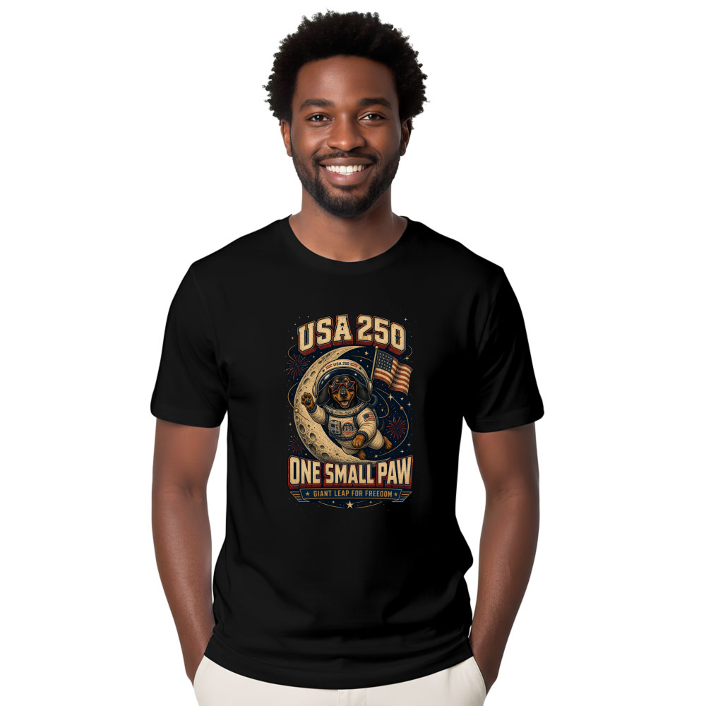 Patriotic Dog Graphic T-Shirt - Gift for Dog Lovers
