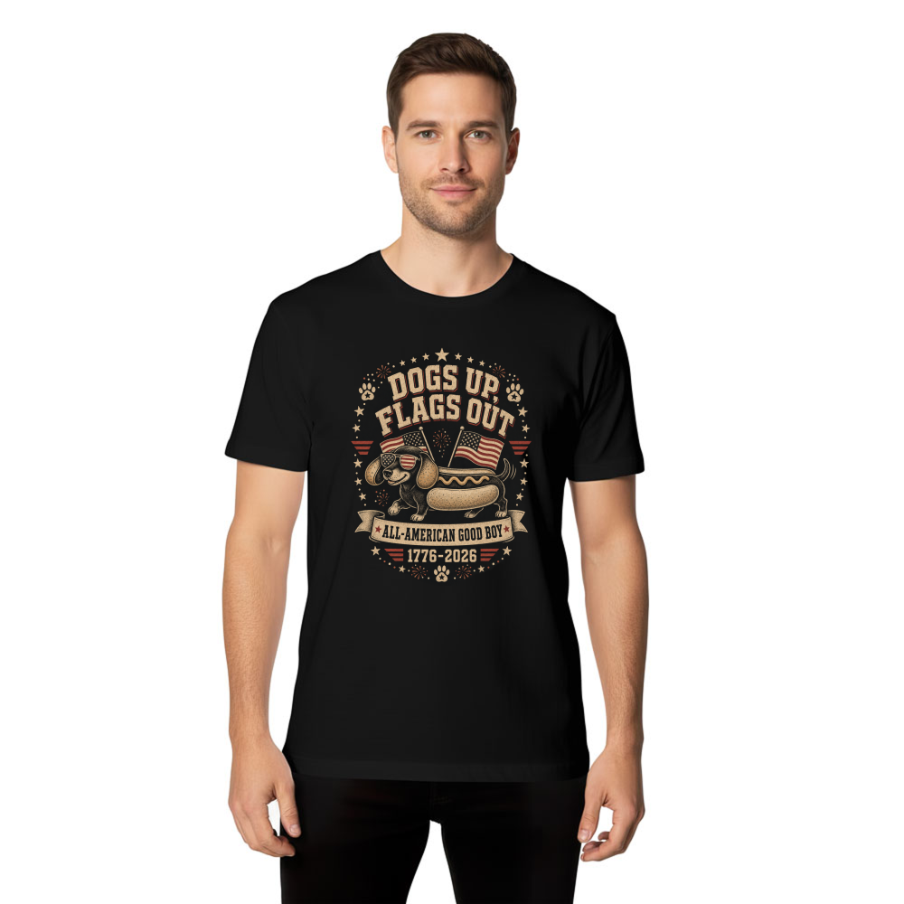 Patriotic Hot Dog T-Shirt - 4th of July BBQ Gift