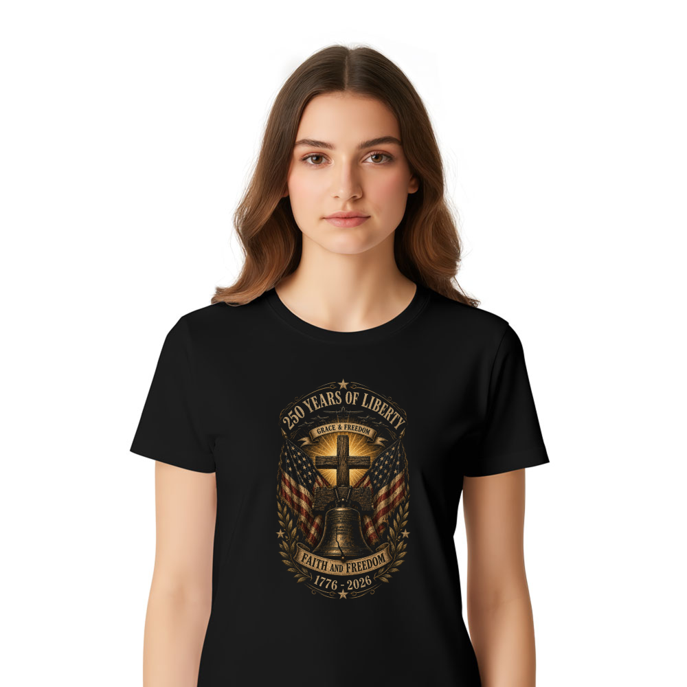 Patriotic Cross T-Shirt - Gift for Faith and Country Supporters