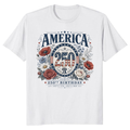 Patriotic 250 Years of Freedom Floral T-Shirt - USA 250th Anniversary Gift