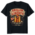 Patriotic Hot Dog T-Shirt - Gift for Fourth of July BBQ Lovers