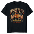 Patriotic Hot Dog T-Shirt - 4th of July BBQ Gift