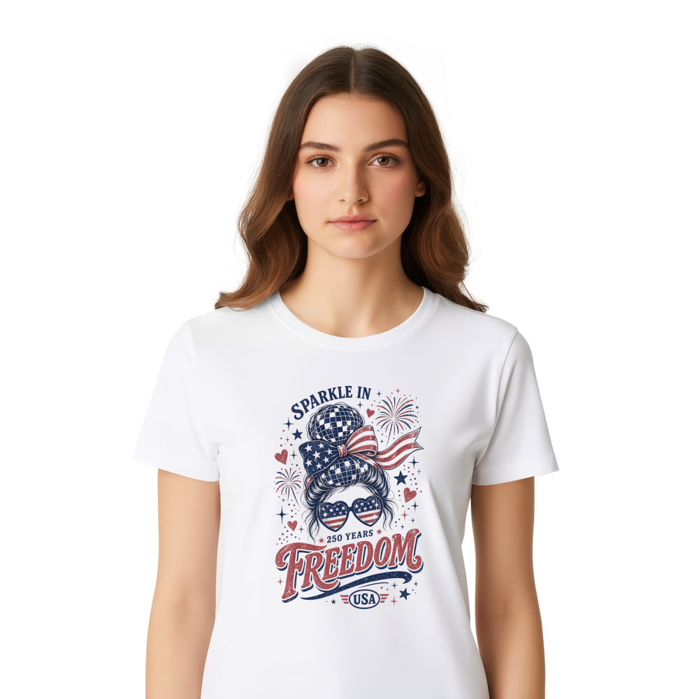 Patriotic Girly T-Shirt - Gift for Patriotic Celebrations