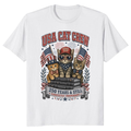 Patriotic Cat T-Shirt - Gift for Cat Lovers and Patriotic Celebrations
