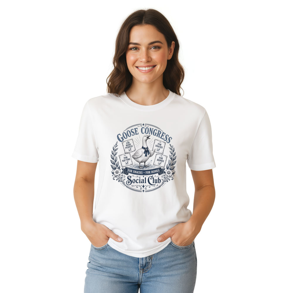 Goose Club Cottagecore Animal Humor Graphic T-Shirt