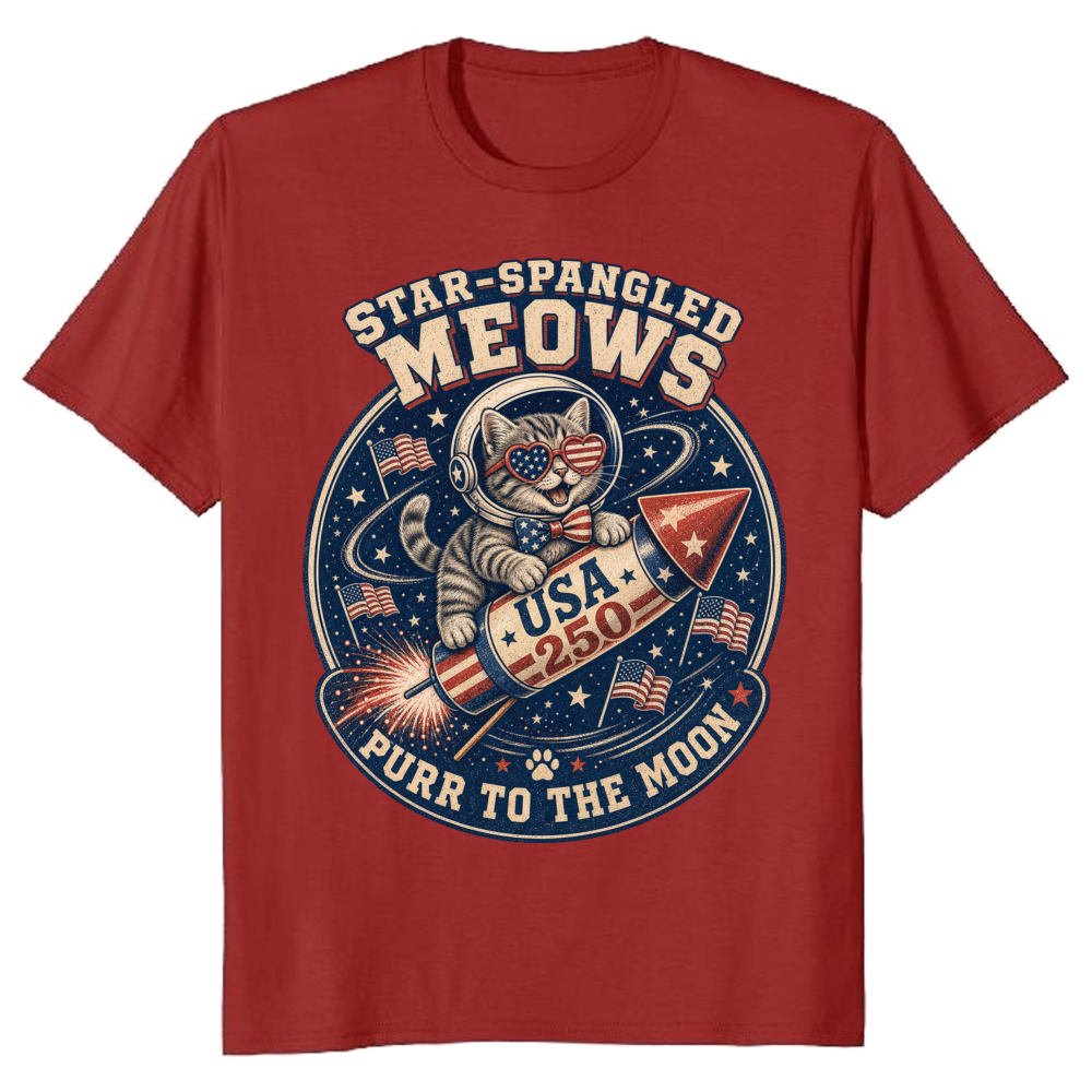 Patriotic Cat T-Shirt - Gift for Cat Lovers