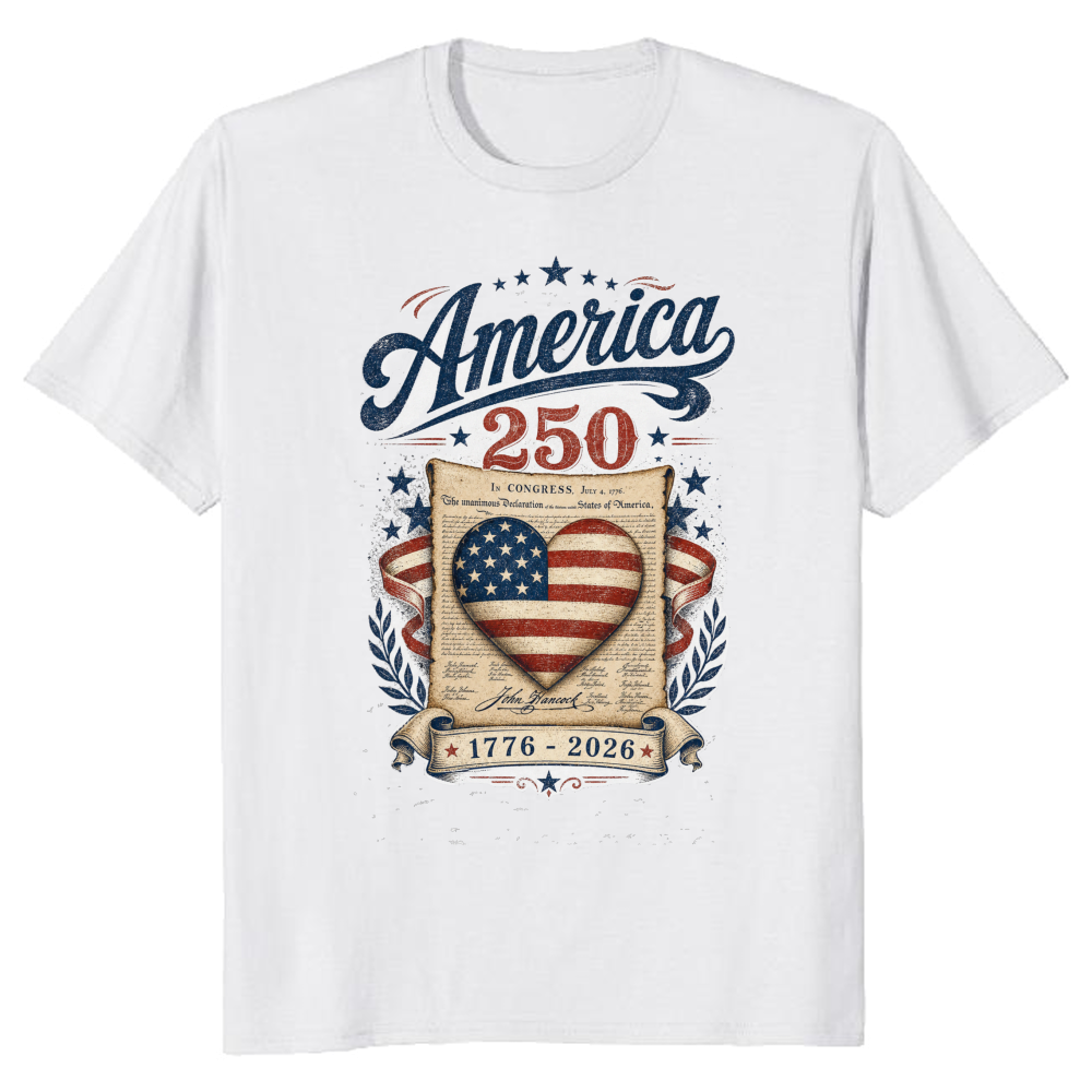 250th Anniversary Pretty Flag T-Shirt - Patriotic Celebration Gift