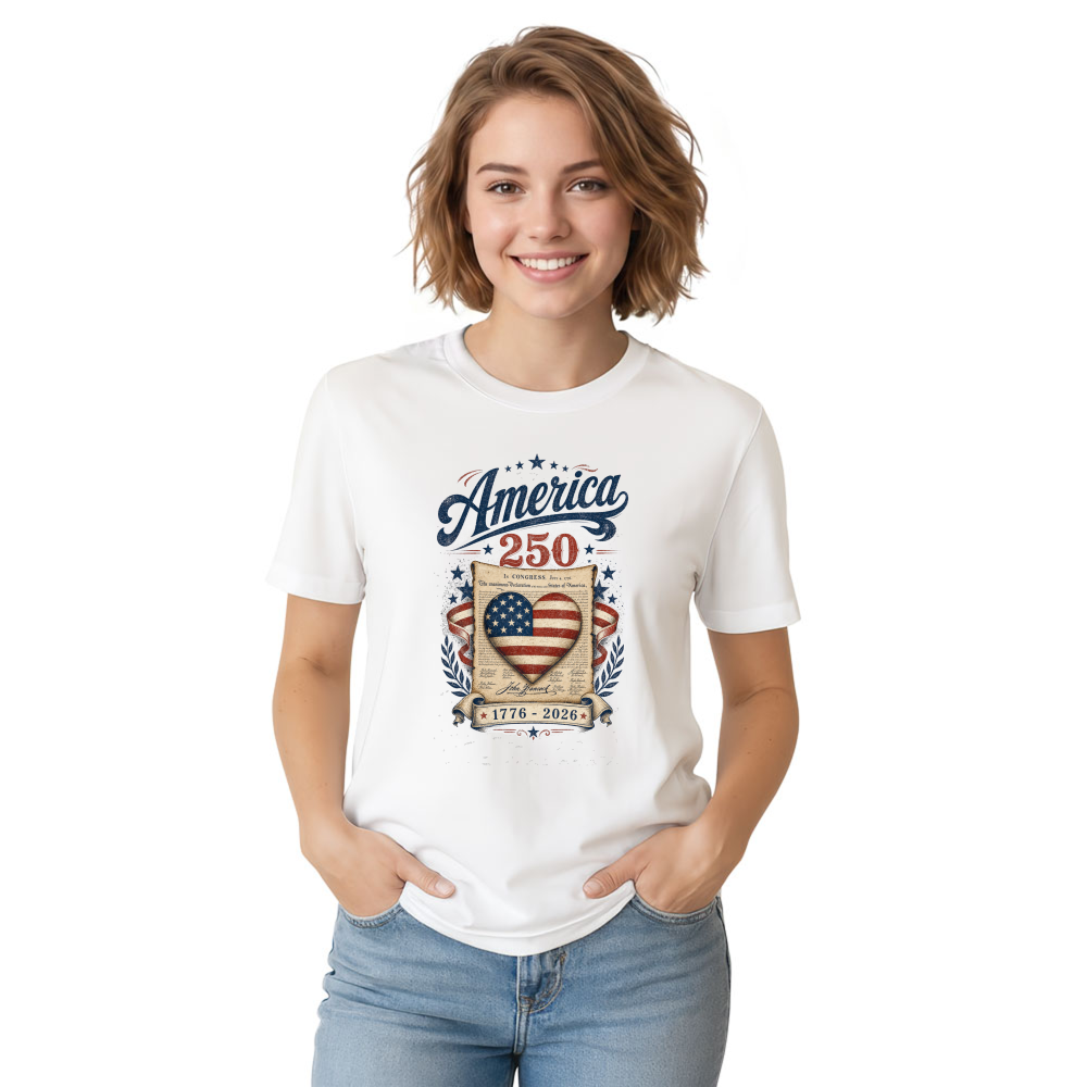 250th Anniversary Pretty Flag T-Shirt - Patriotic Celebration Gift