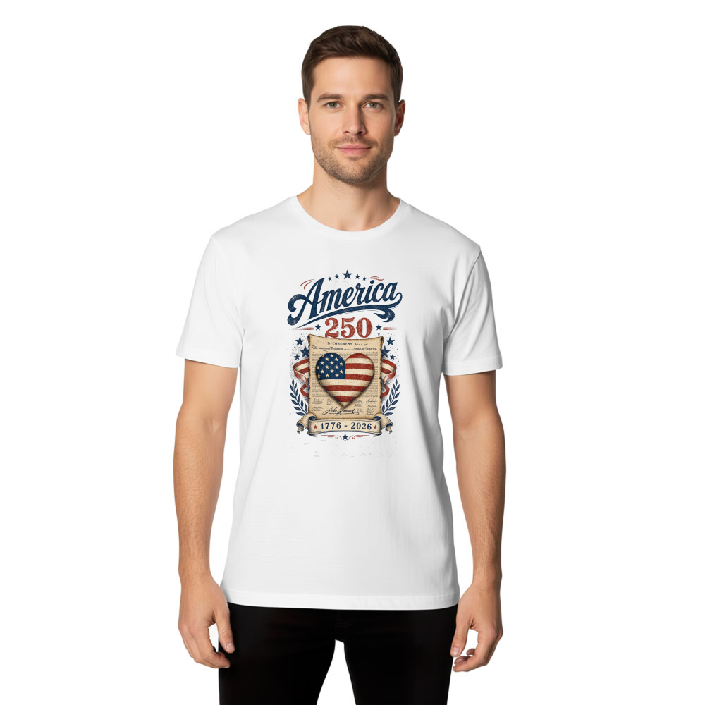 250th Anniversary Pretty Flag T-Shirt - Patriotic Celebration Gift