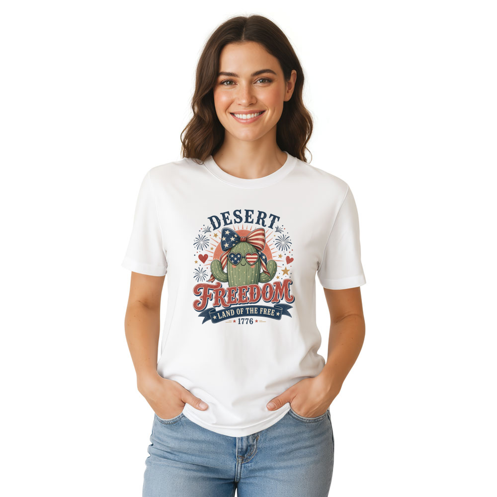Patriotic Girly T-Shirt - Women's Patriotic Celebration Tee