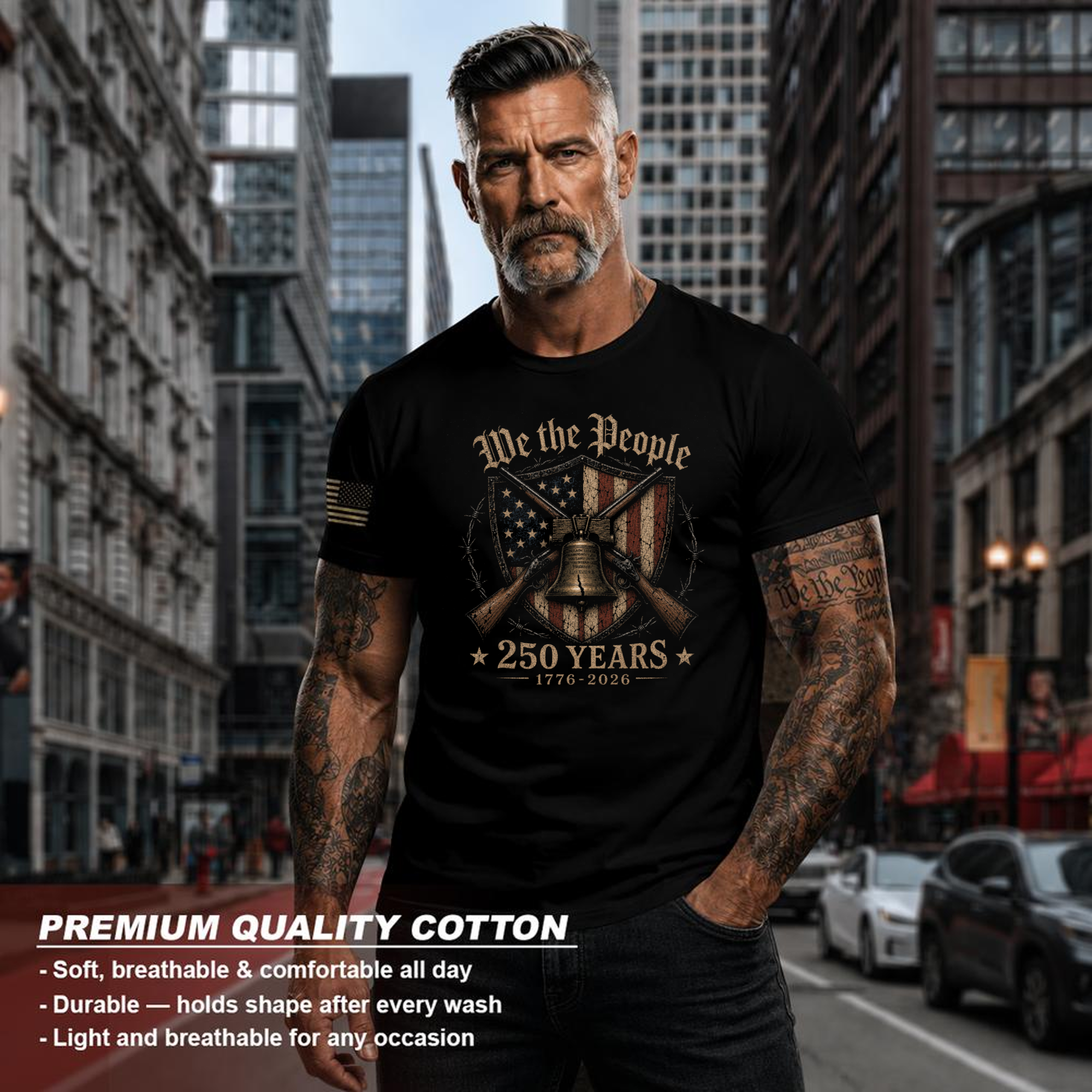 Patriotic Graphic T-Shirt - Independence Day Gift