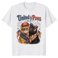 Patriotic Cat T-Shirt - Gift for Cat Lovers and USA Pride Fans