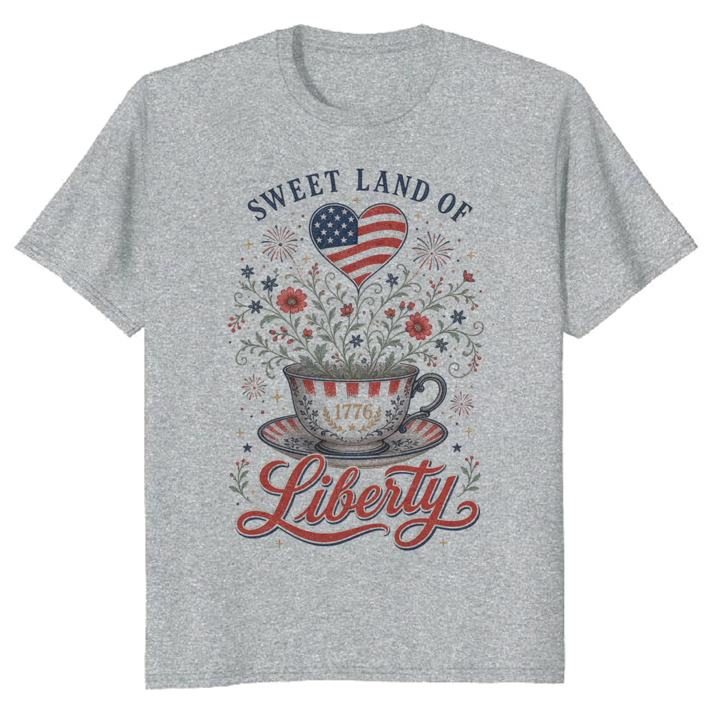 Patriotic Girly T-Shirt - Gift for Patriotic Women