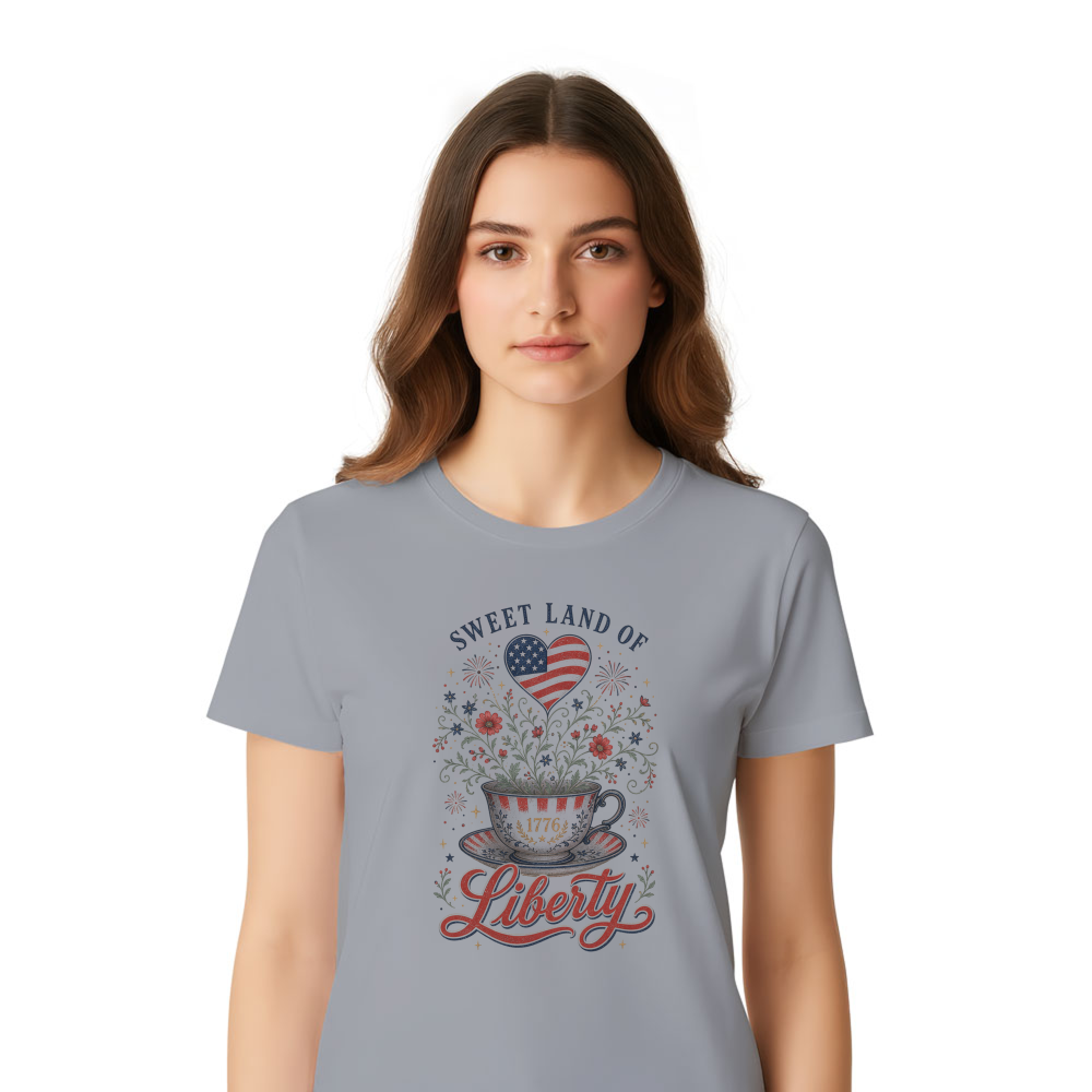 Patriotic Girly T-Shirt - Gift for Patriotic Women