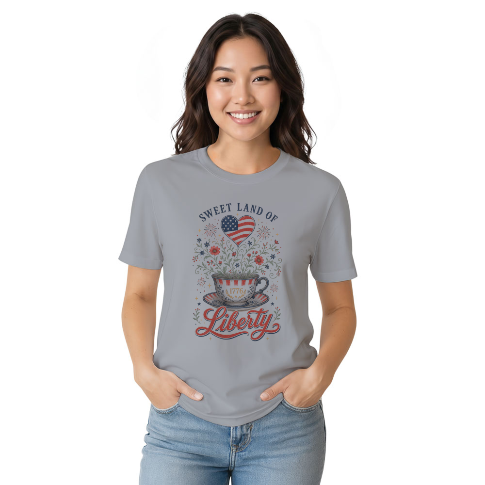 Patriotic Girly T-Shirt - Gift for Patriotic Women