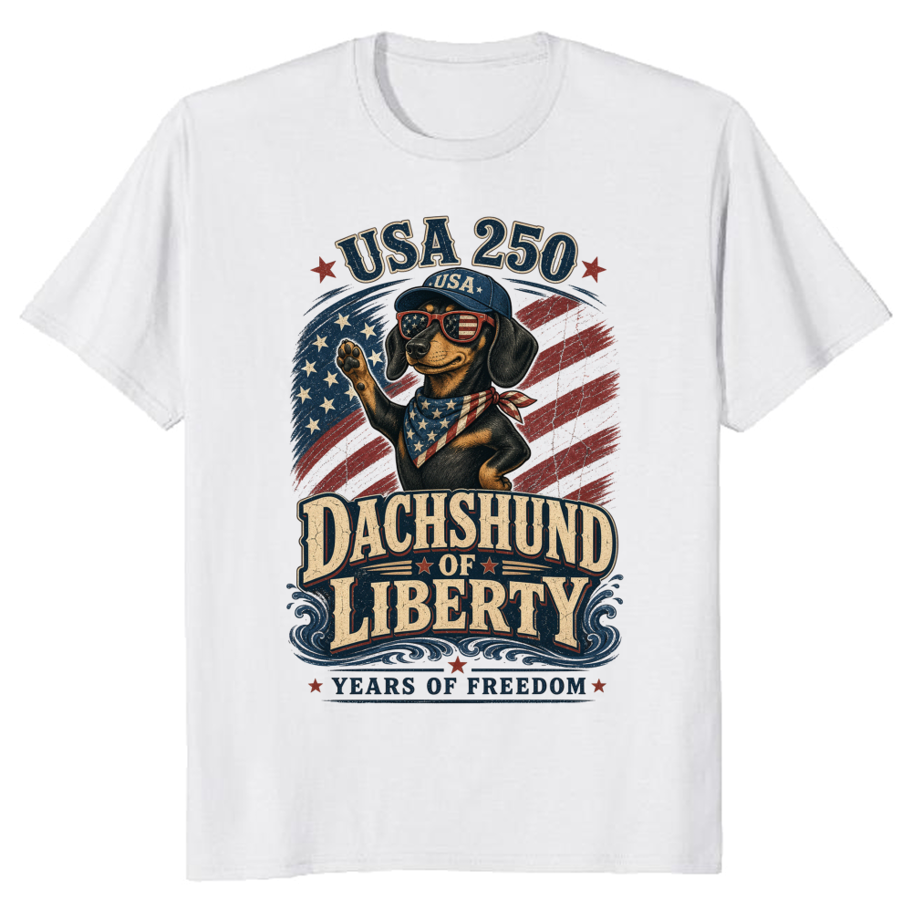 Patriotic Dog Graphic T-Shirt