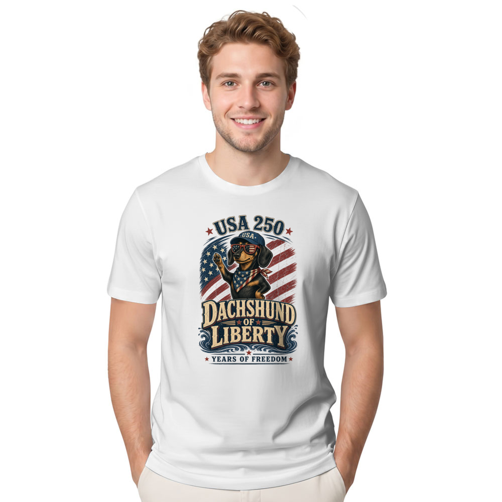 Patriotic Dog Graphic T-Shirt - Gift for Patriotic Dog Lovers