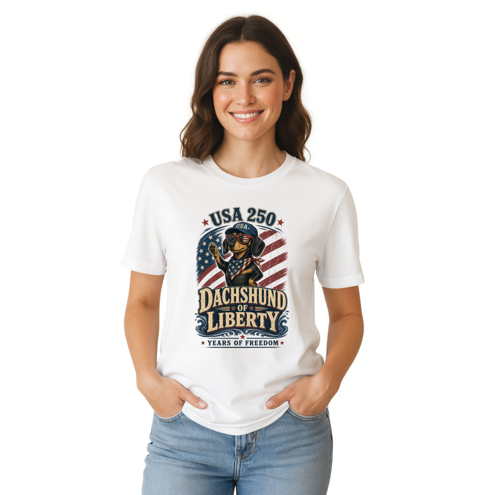 Patriotic Dog Graphic T-Shirt - Gift for Patriotic Dog Lovers